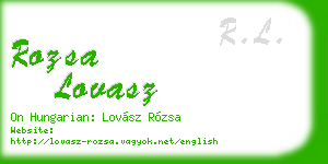 rozsa lovasz business card