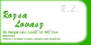 rozsa lovasz business card